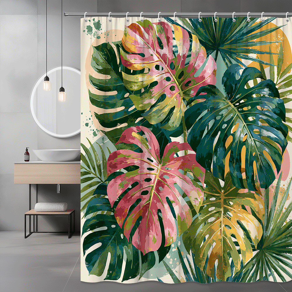 Custom Printed Bath Curtain — custom printed polyester bath curtain