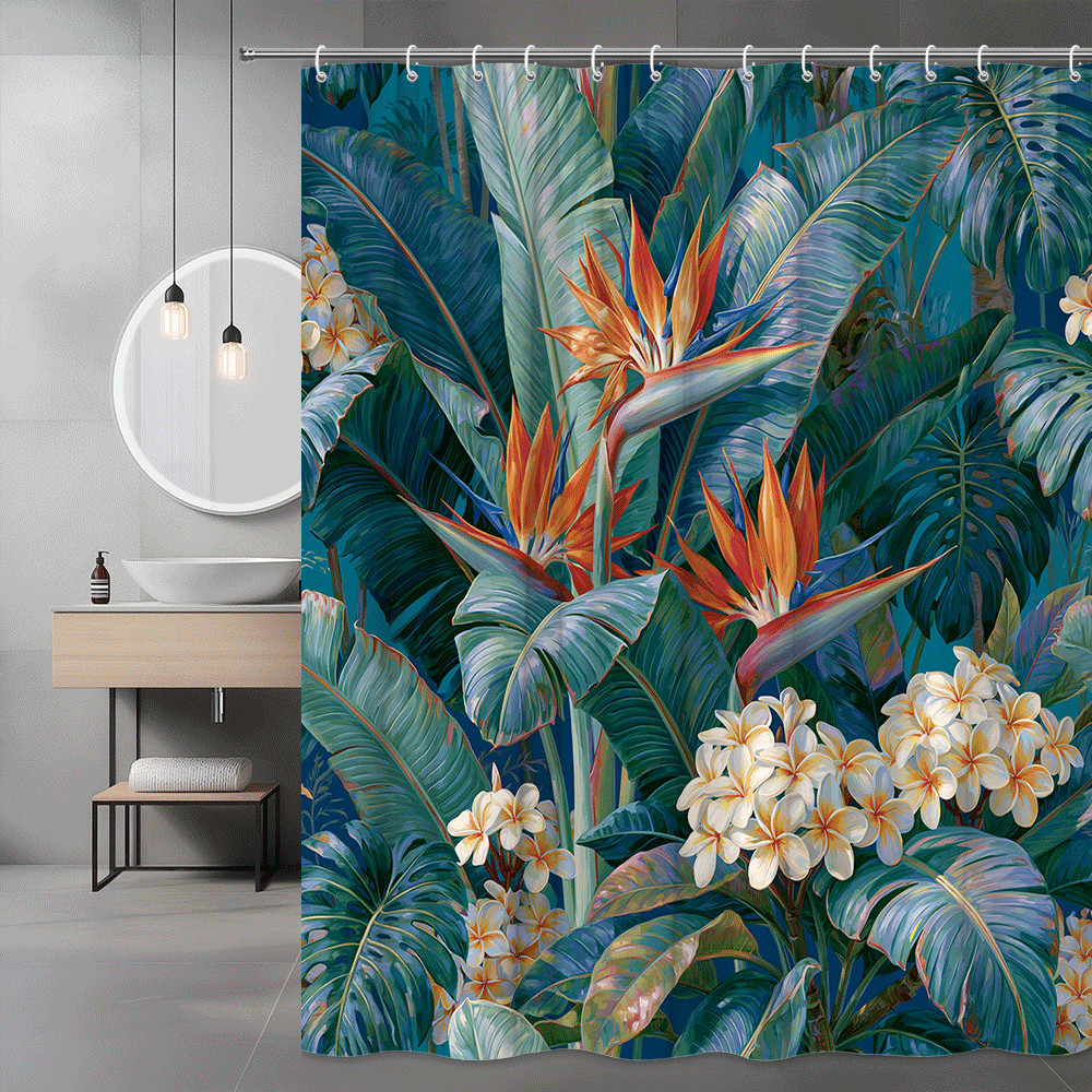 Custom Printed Bath Curtain — custom printed polyester bath curtain
