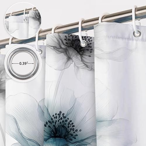 Custom Printed Bath Curtain — custom printed polyester bath curtain detail view