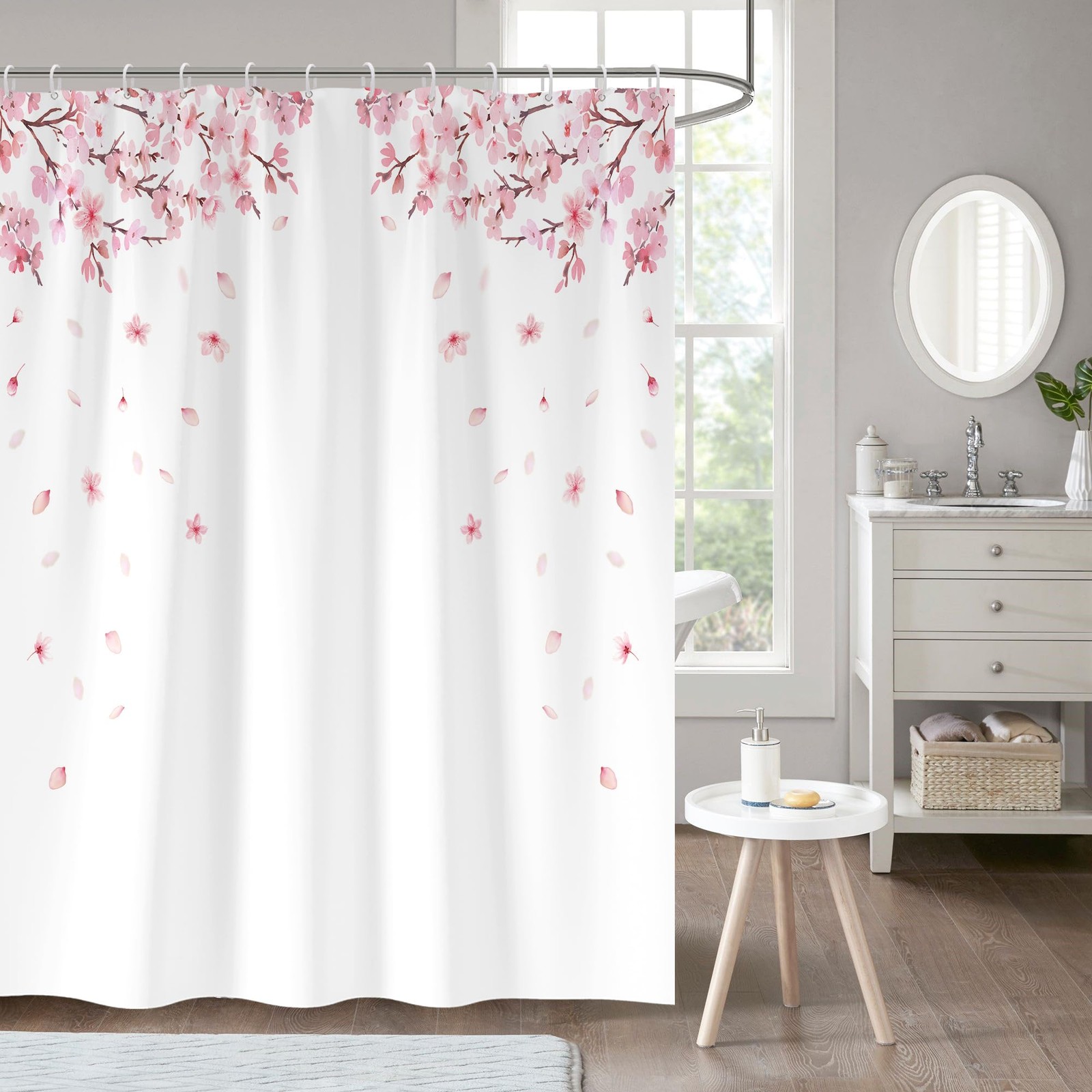 Custom Printed Bath Curtain — custom printed polyester bath curtain