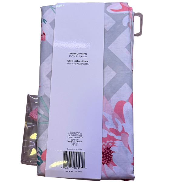 Custom Printed Bath Curtain — custom printed polyester bath curtain detail view