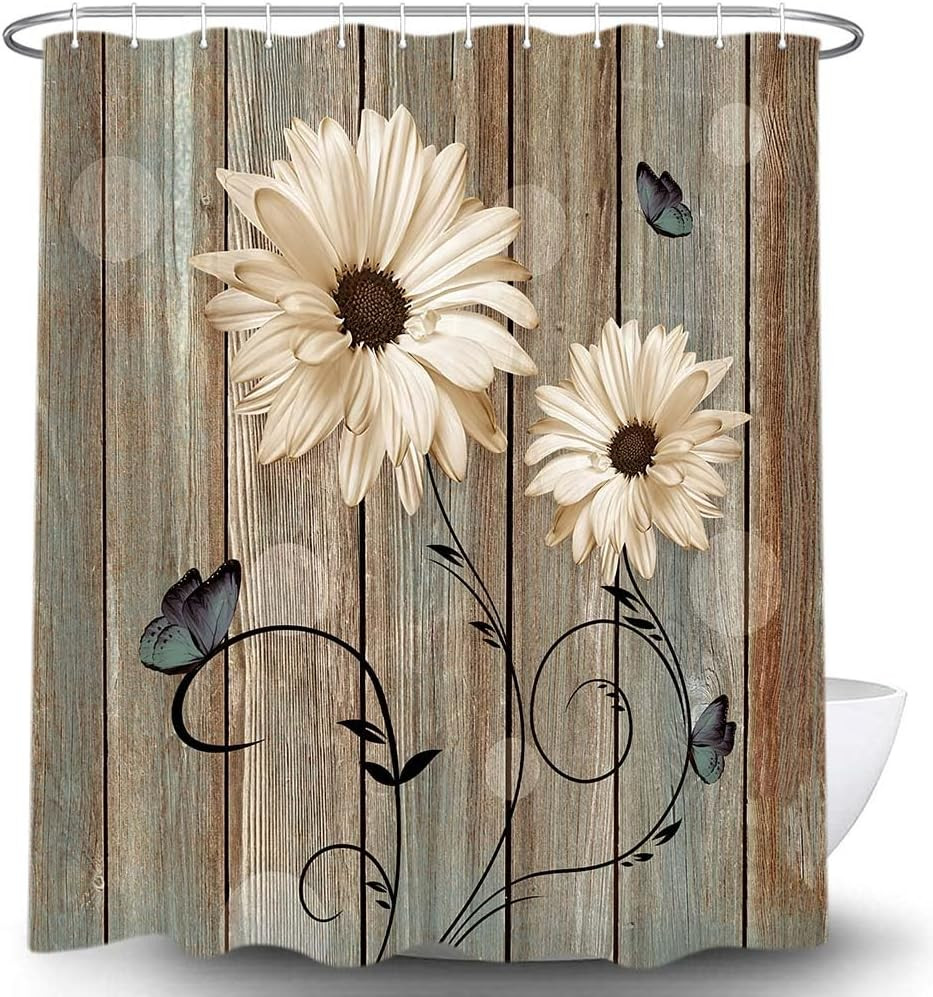 Custom Printed Bath Curtain — custom printed polyester bath curtain detail view