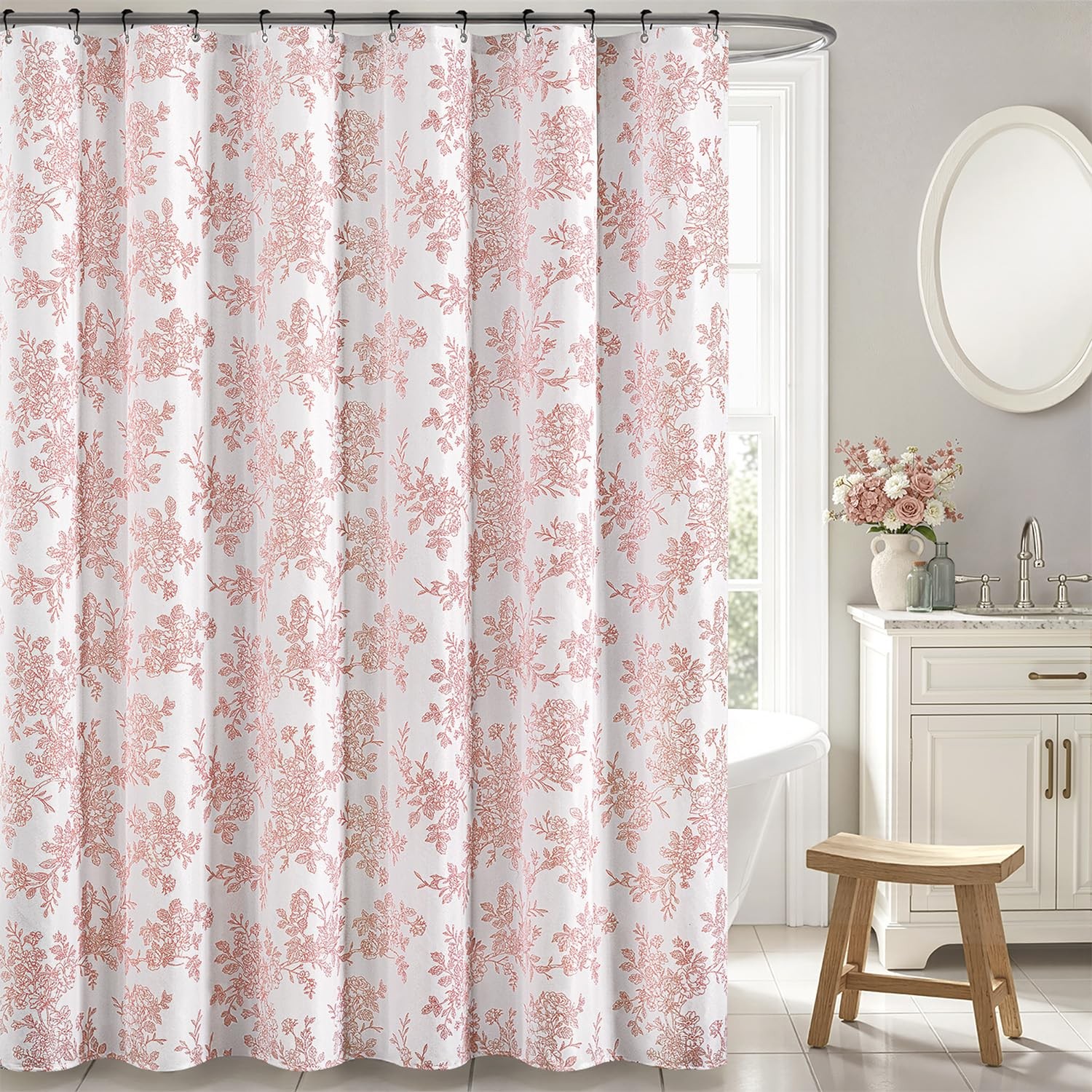 Custom Printed Bath Curtain — custom printed polyester bath curtain