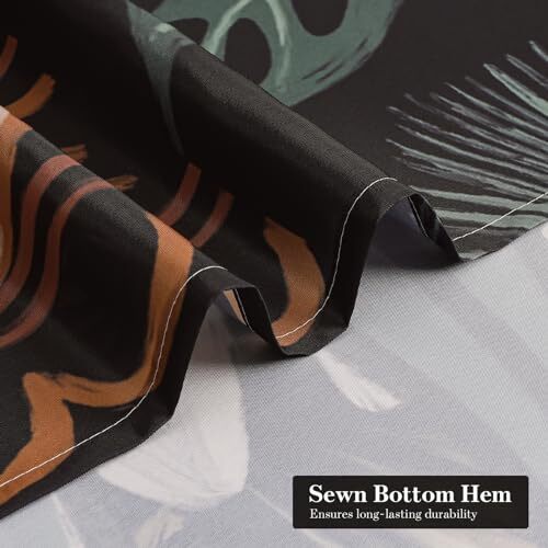 Custom Printed Bath Curtain — custom printed polyester bath curtain detail view