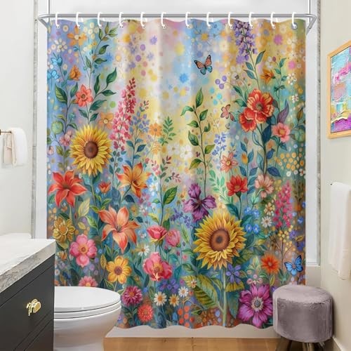 Custom Printed Bath Curtain — custom printed polyester bath curtain detail view