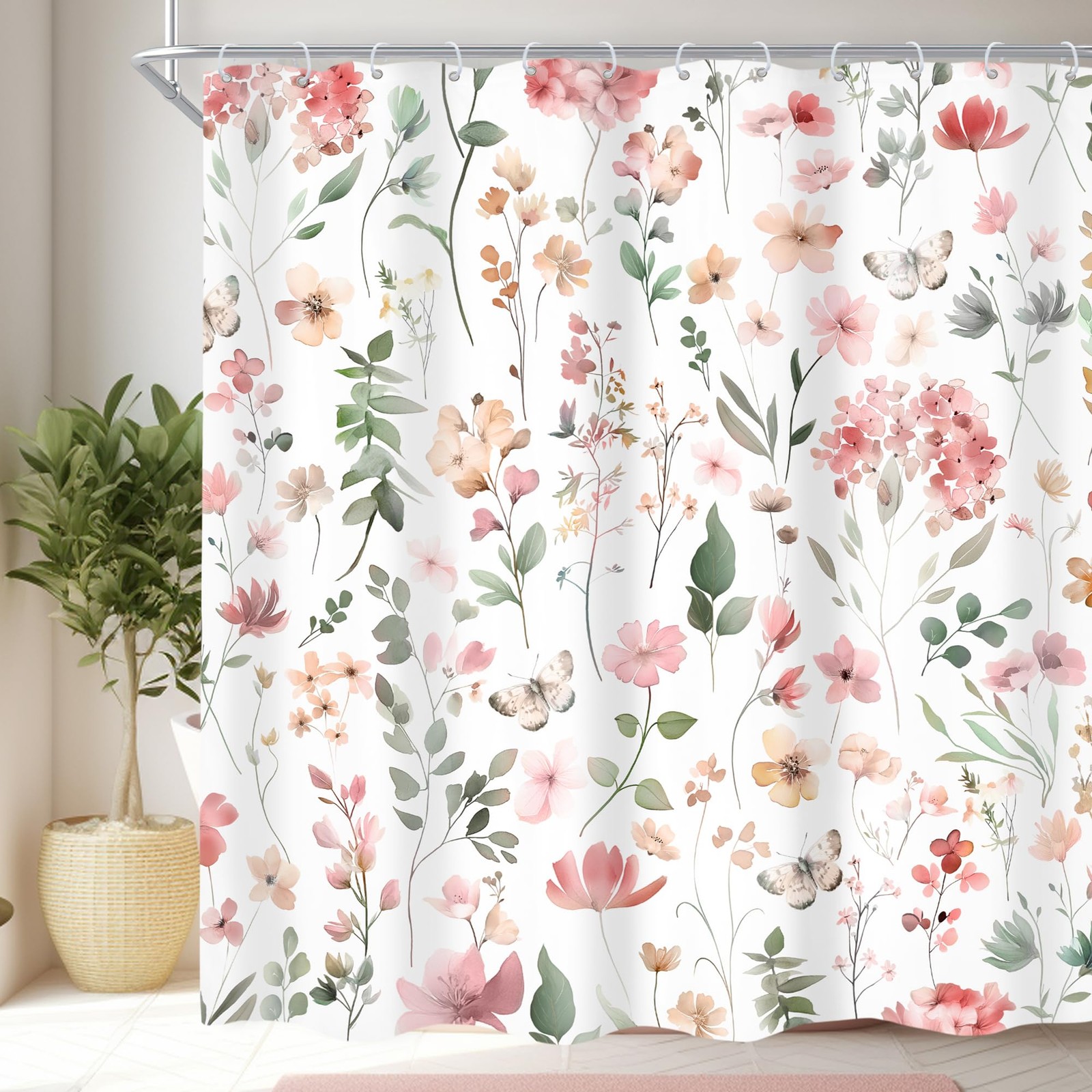 Custom Printed Bath Curtain — custom printed polyester bath curtain