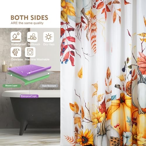 Custom Printed Bath Curtain — custom printed polyester bath curtain detail view