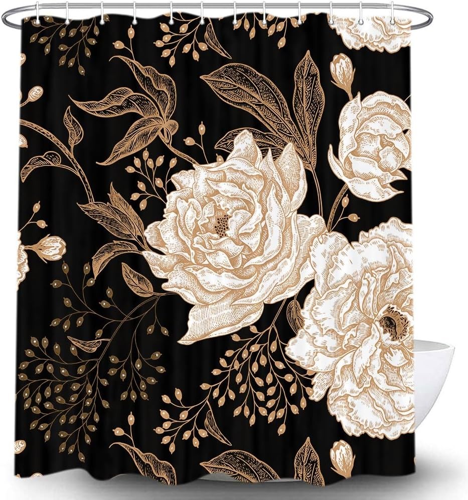 Custom Printed Bath Curtain — custom printed polyester bath curtain detail view