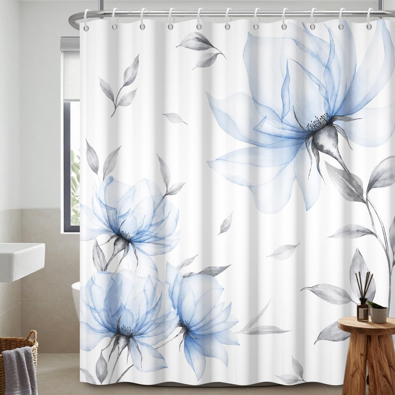 Custom Printed Bath Curtain — custom printed polyester bath curtain