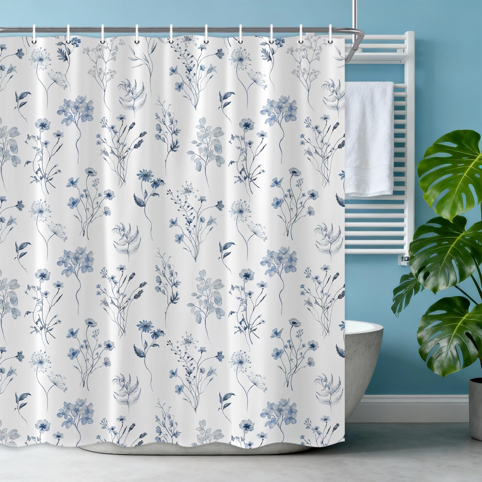 Custom Printed Bath Curtain — custom printed polyester bath curtain