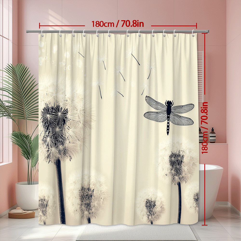 Custom Printed Bath Curtain — custom printed polyester bath curtain detail view