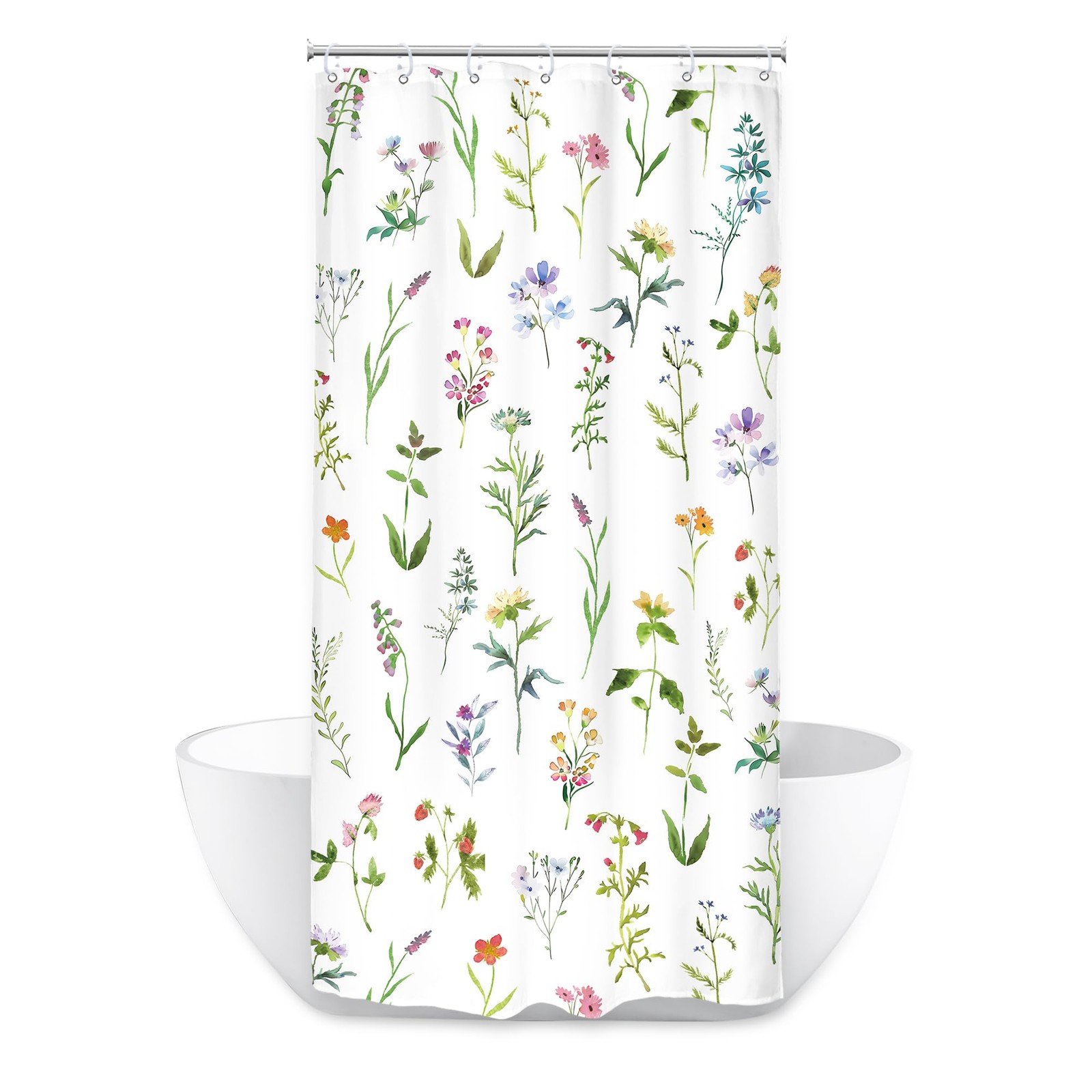 Custom Printed Bath Curtain — custom printed polyester bath curtain detail view