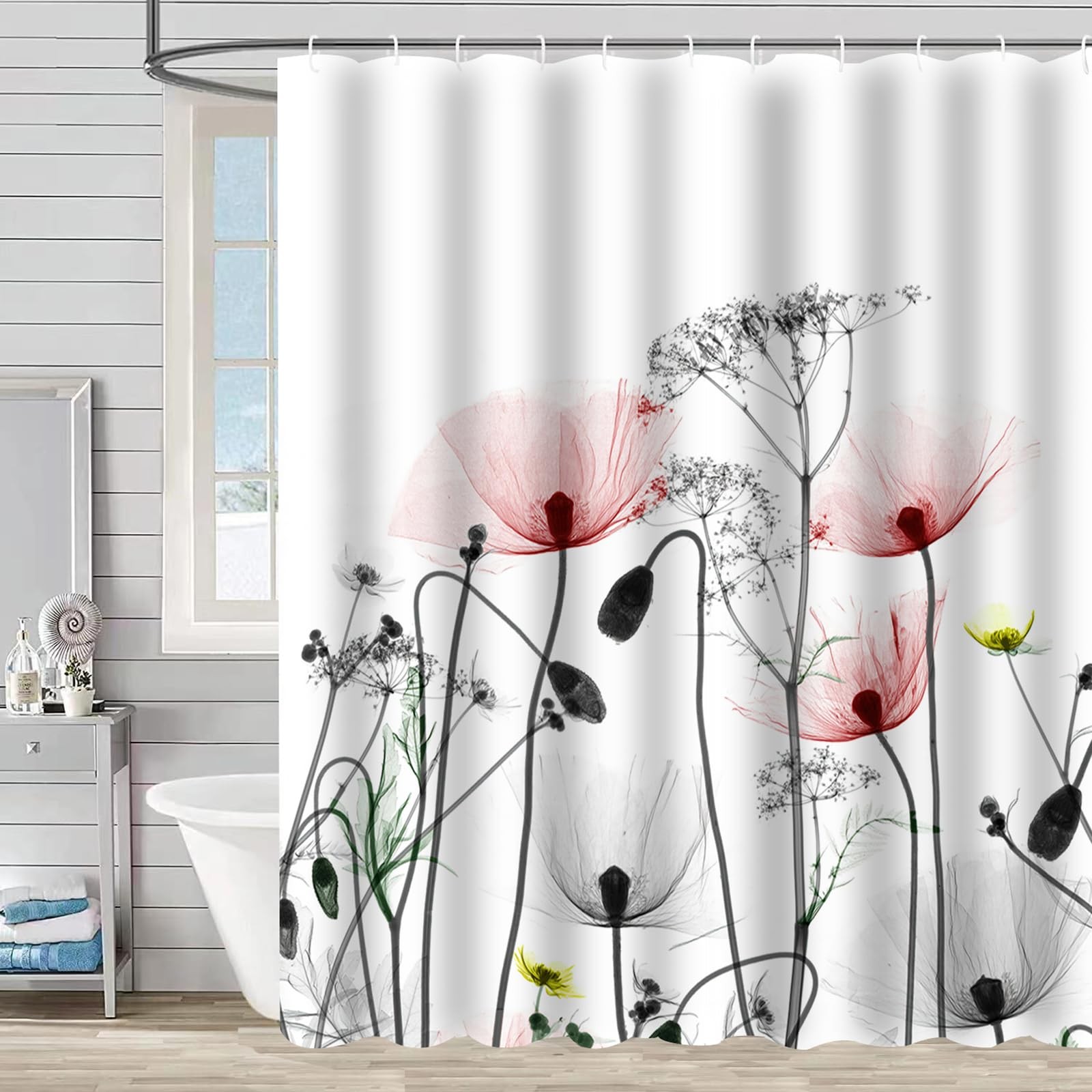 Custom Printed Bath Curtain — custom printed polyester bath curtain