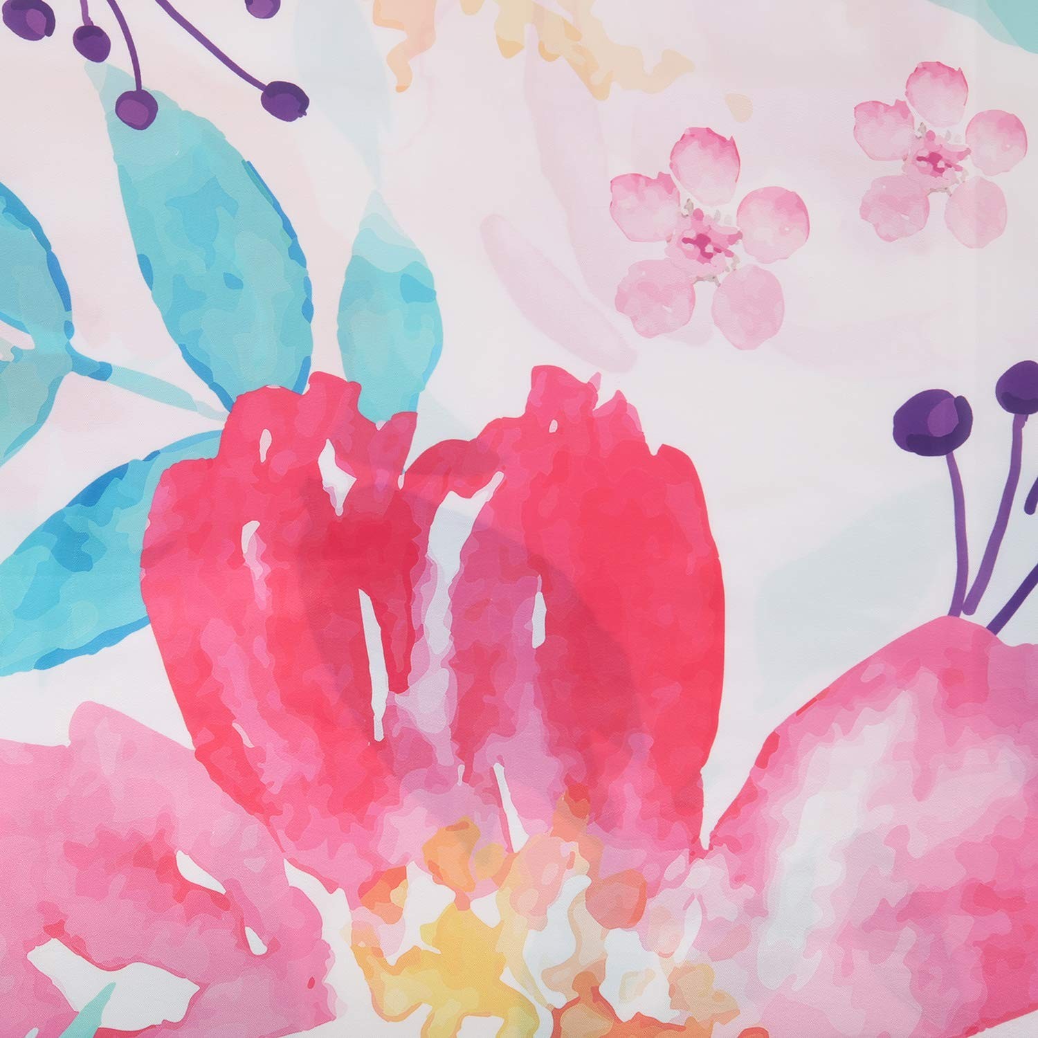 Custom Printed Bath Curtain — custom printed polyester bath curtain detail view
