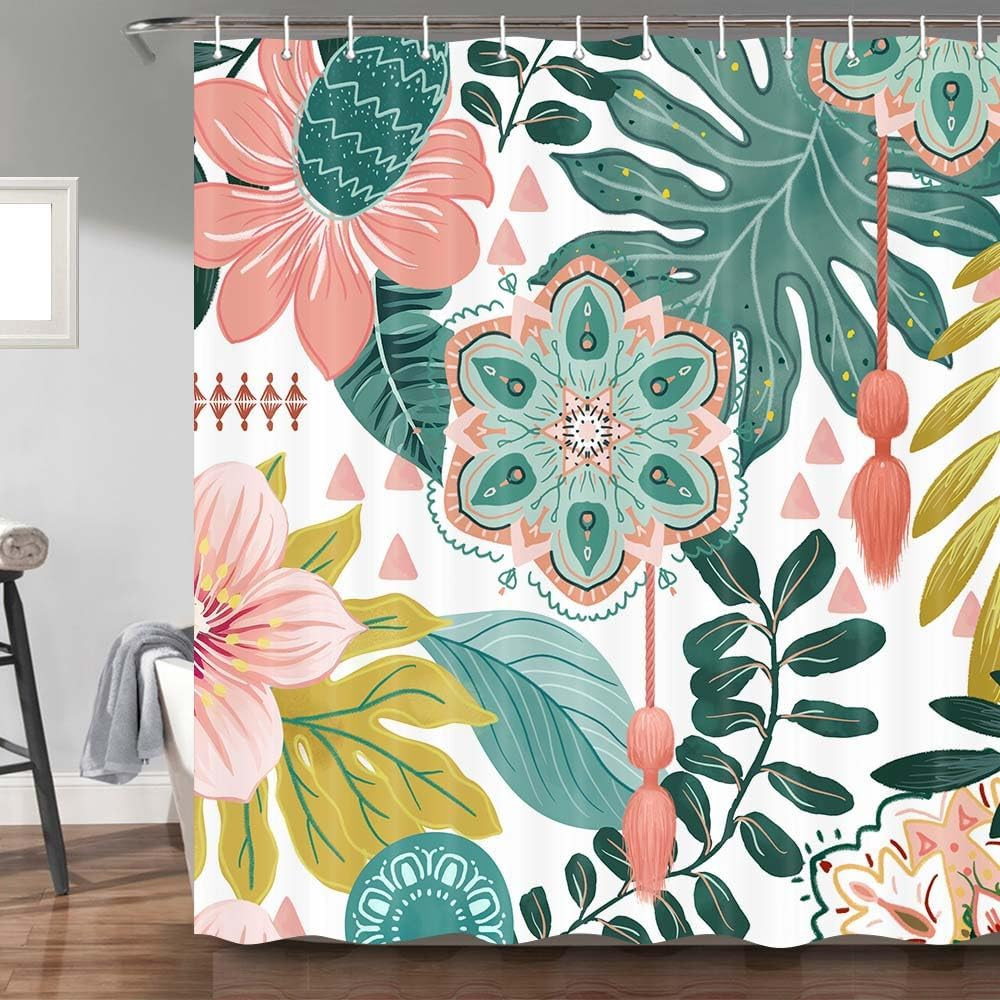Custom Printed Bath Curtain — custom printed polyester bath curtain
