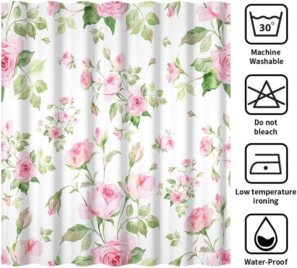 Custom Printed Bath Curtain — custom printed polyester bath curtain detail view