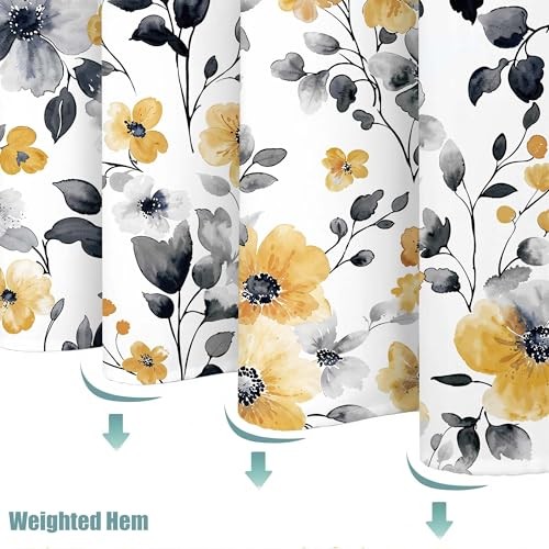 Custom Printed Bath Curtain — custom printed polyester bath curtain detail view