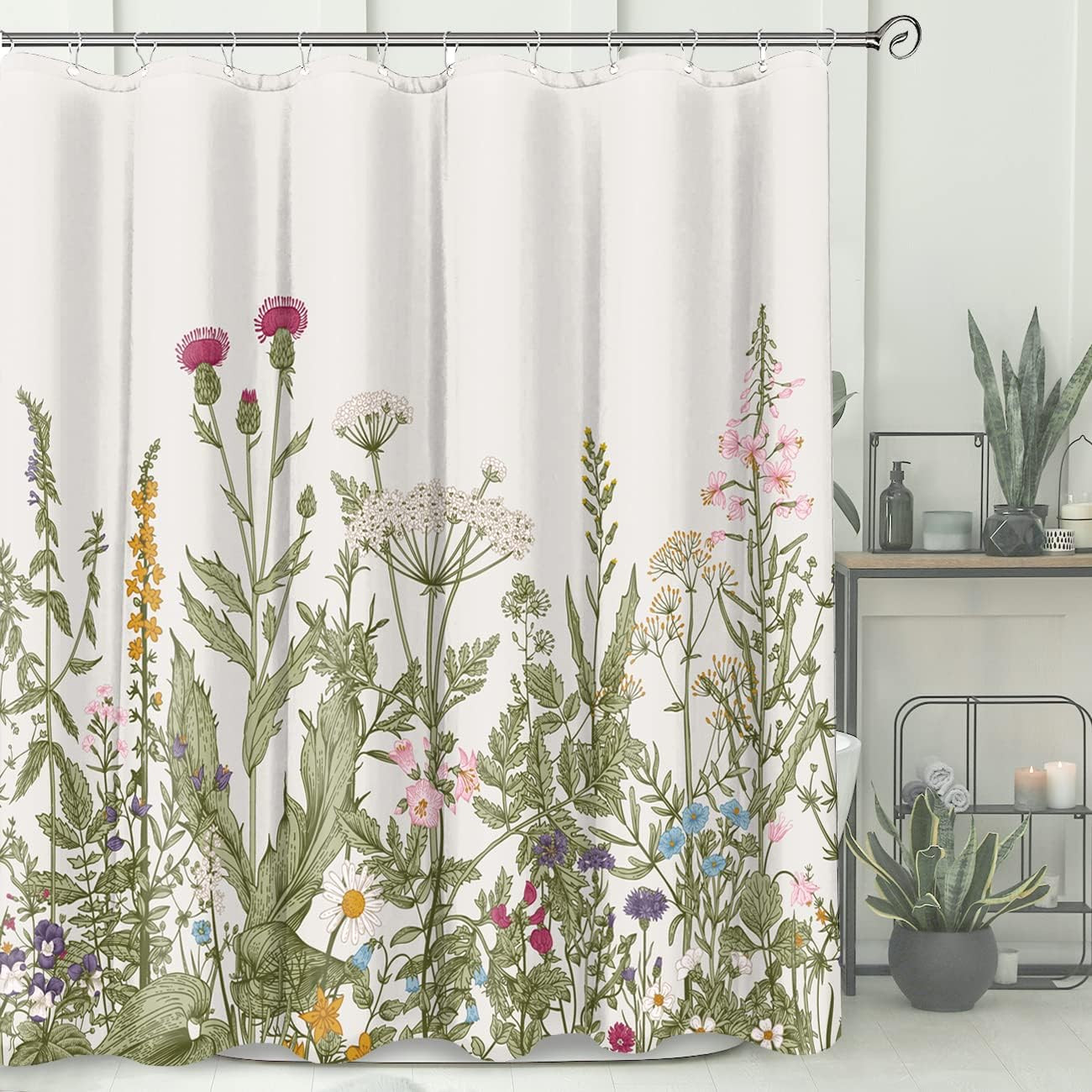 Custom Printed Bath Curtain — custom printed polyester bath curtain