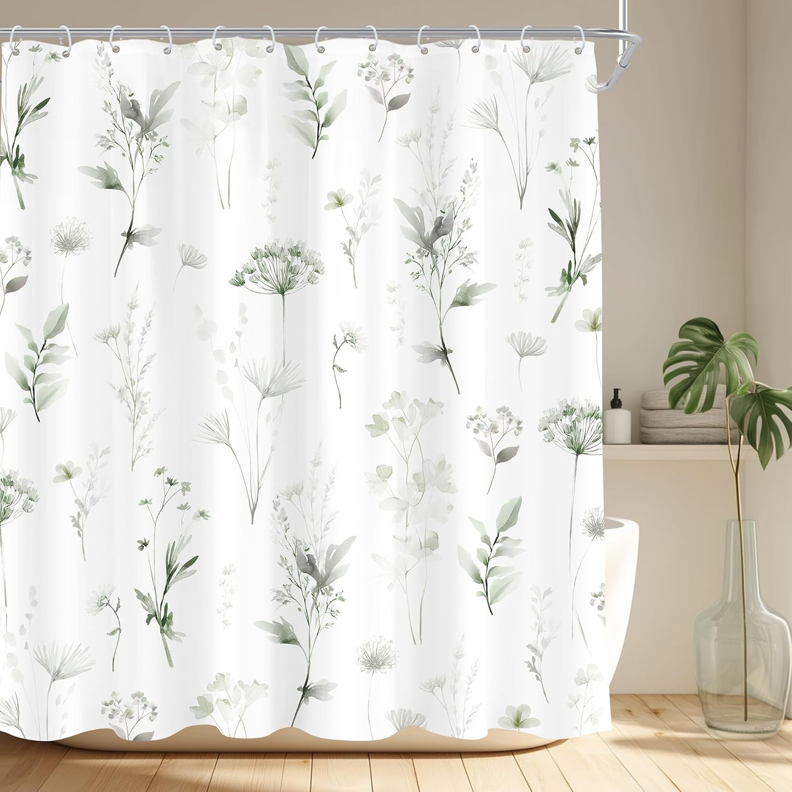 Custom Printed Bath Curtain — custom printed polyester bath curtain