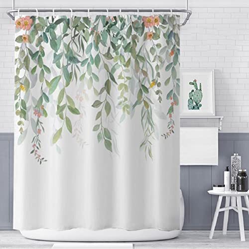 Custom Printed Bath Curtain — custom printed polyester bath curtain detail view