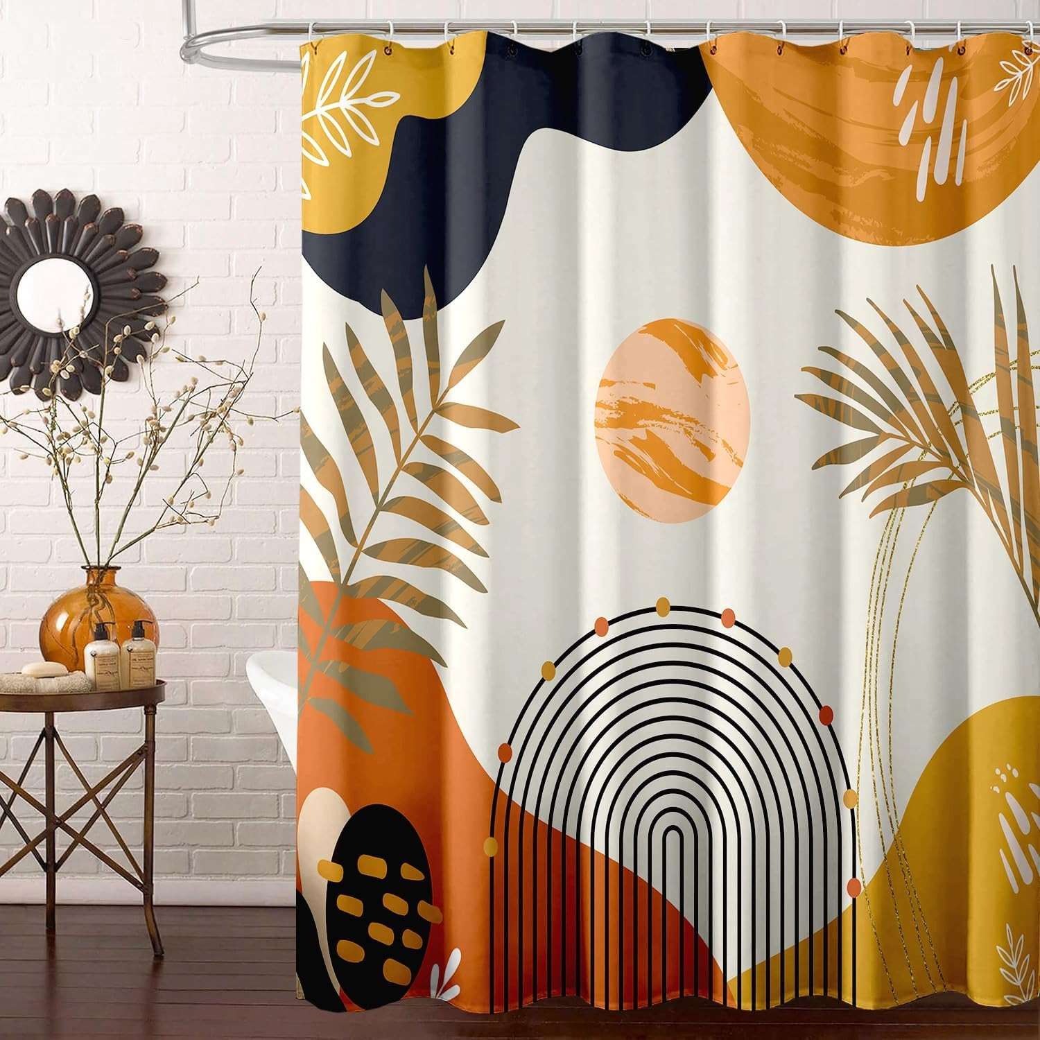Custom Printed Bath Curtain — custom printed polyester bath curtain