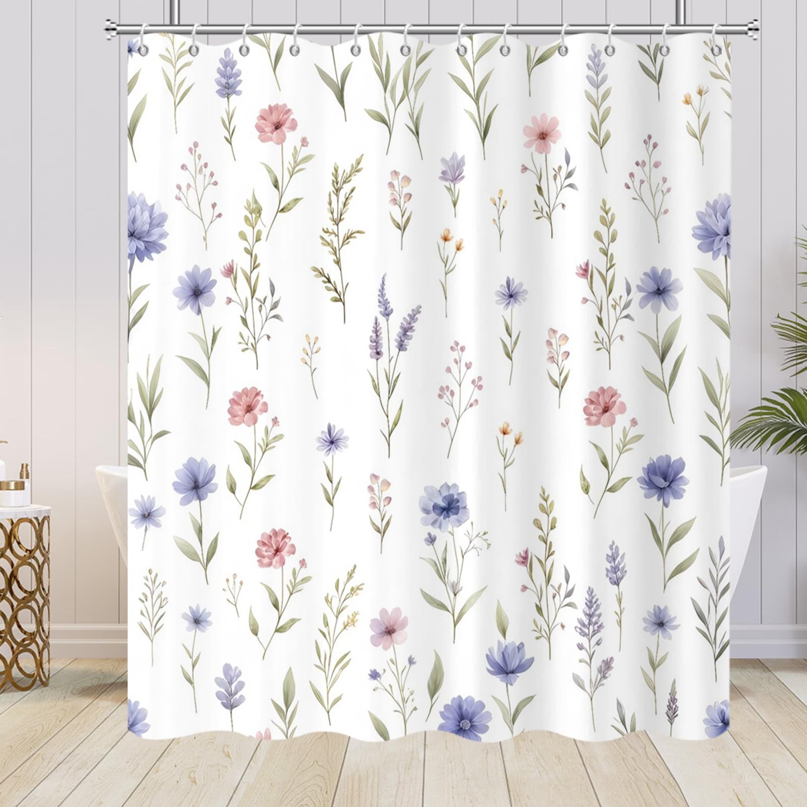 Custom Printed Bath Curtain — custom printed polyester bath curtain
