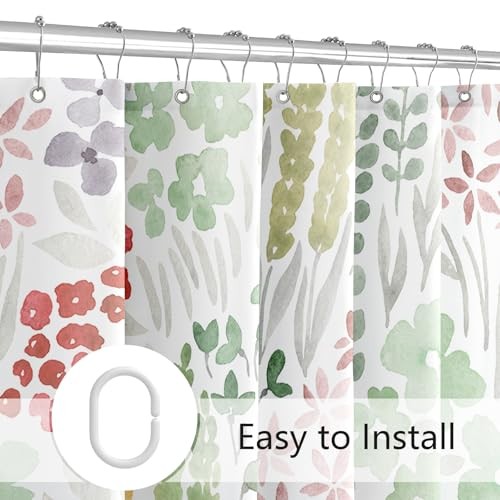 Custom Printed Bath Curtain — custom printed polyester bath curtain detail view