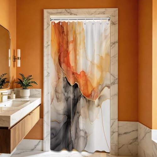 Custom Printed Bath Curtain — custom printed polyester bath curtain detail view