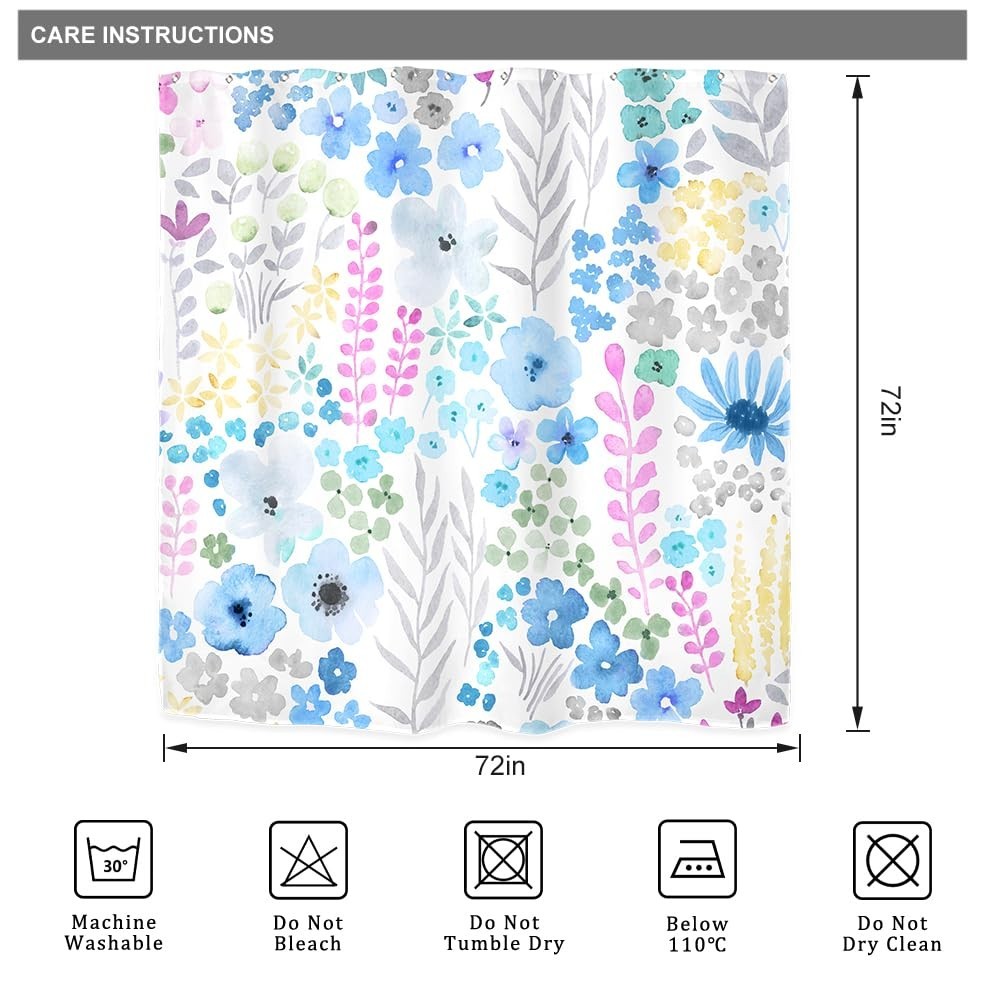 Custom Printed Bath Curtain — custom printed polyester bath curtain detail view