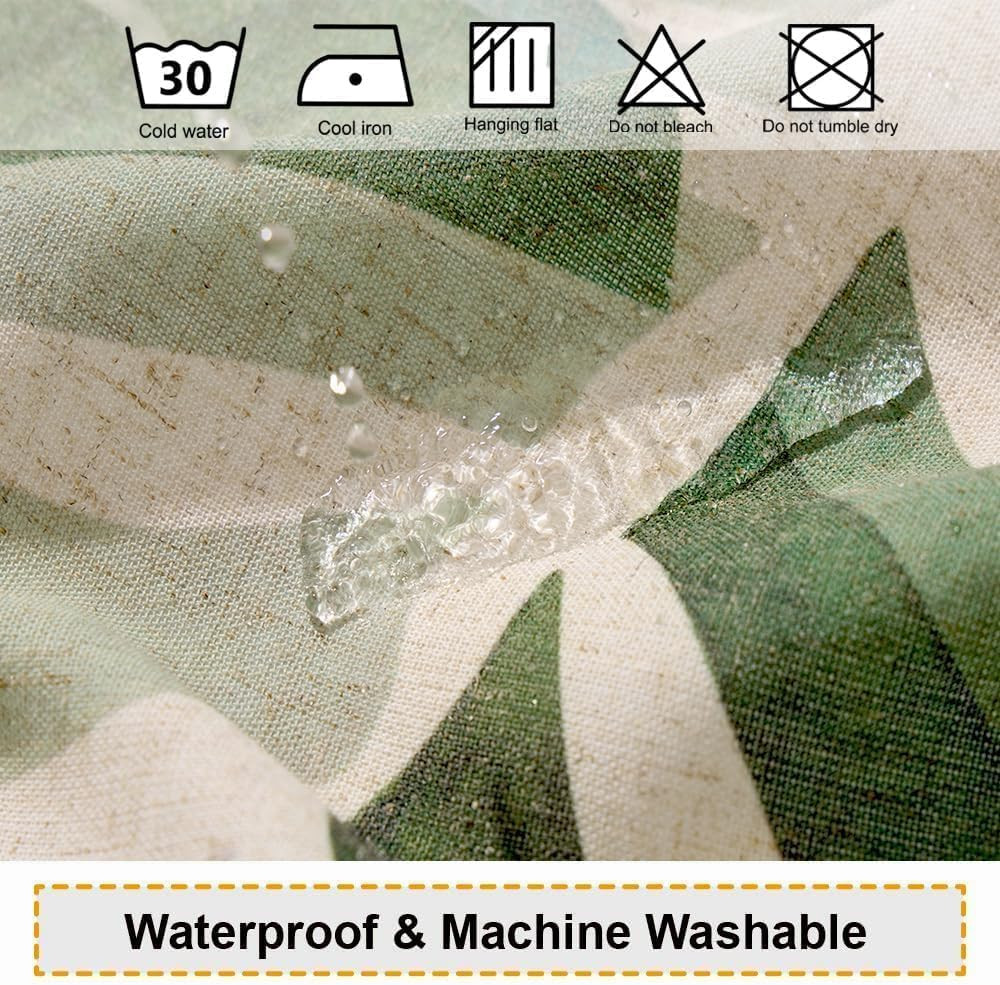Custom Printed Bath Curtain — custom printed polyester bath curtain detail view