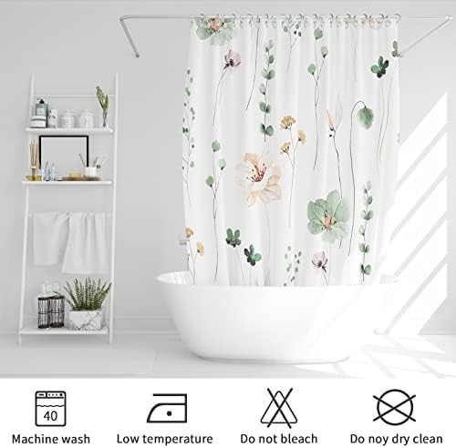 Custom Printed Bath Curtain — custom printed polyester bath curtain detail view