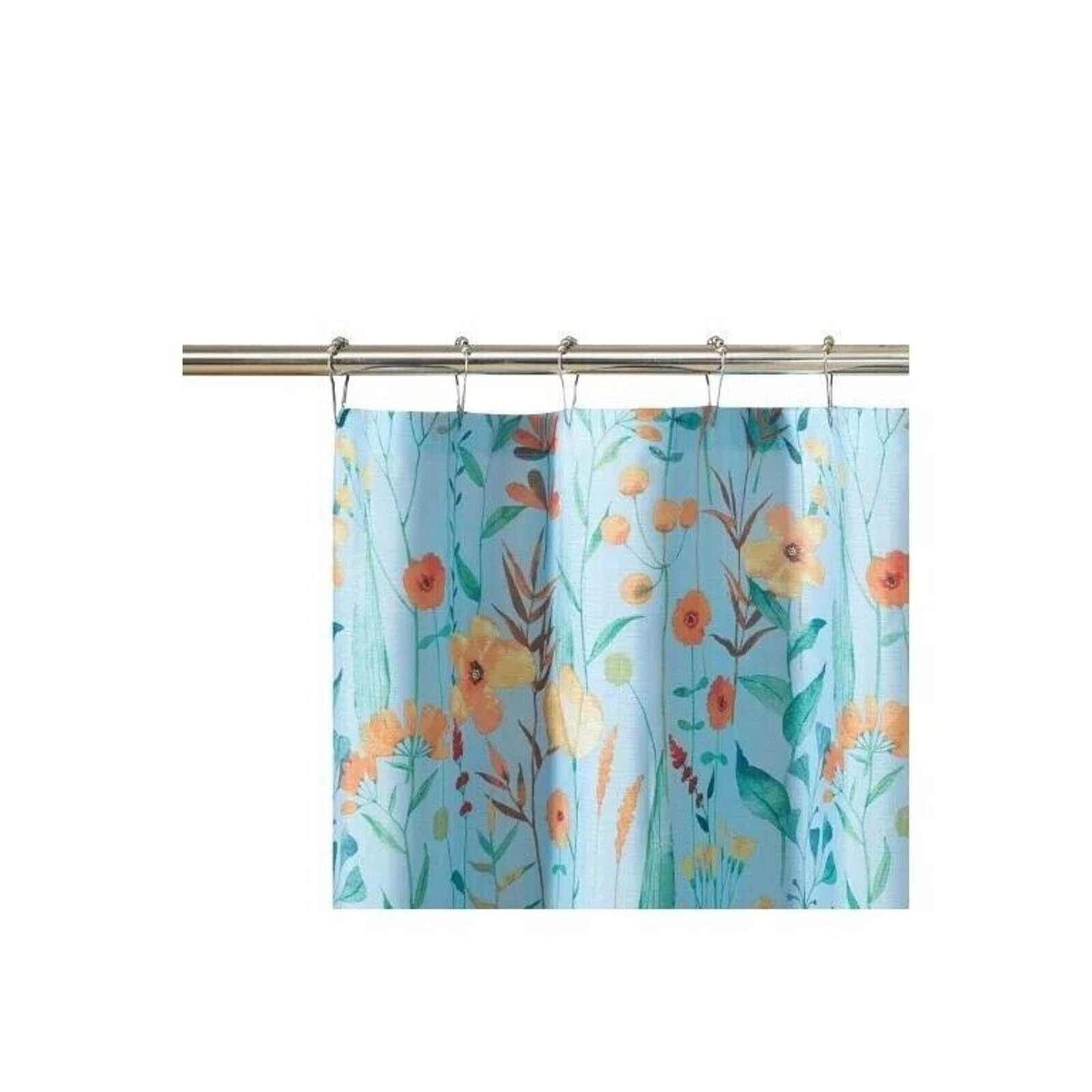 Custom Printed Bath Curtain — custom printed polyester bath curtain detail view