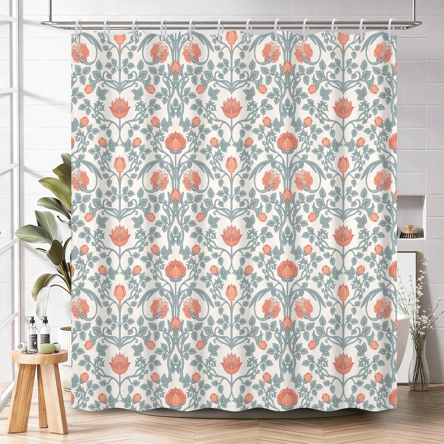 Custom Printed Bath Curtain — custom printed polyester bath curtain