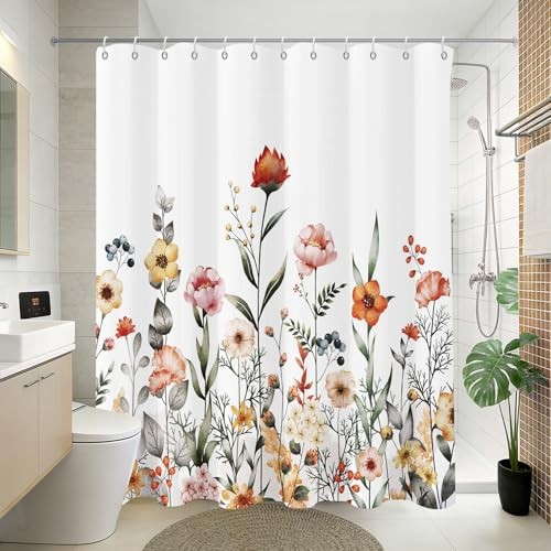 Custom Printed Bath Curtain — custom printed polyester bath curtain detail view