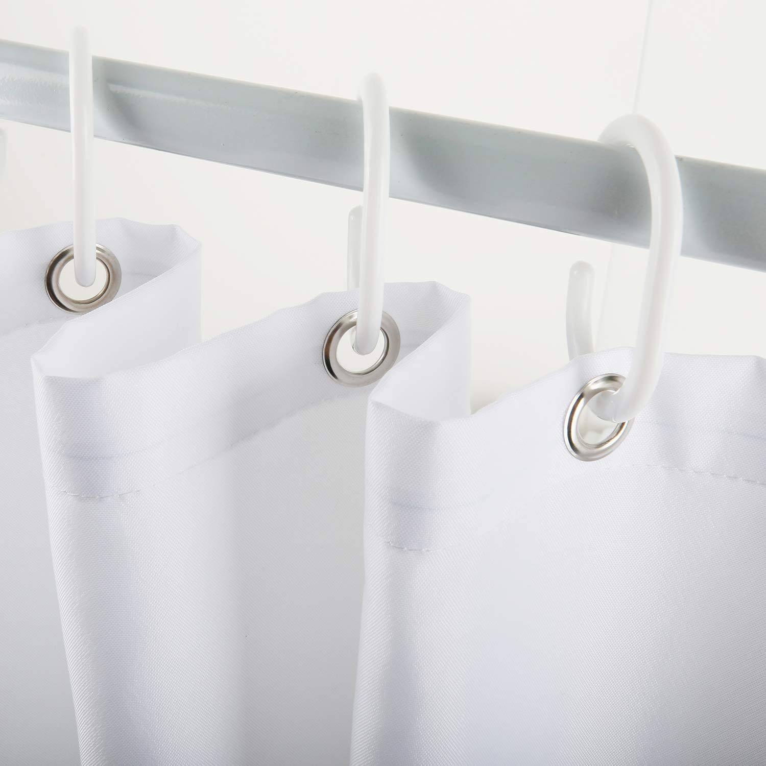 Custom Printed Bath Curtain — custom printed polyester bath curtain detail view