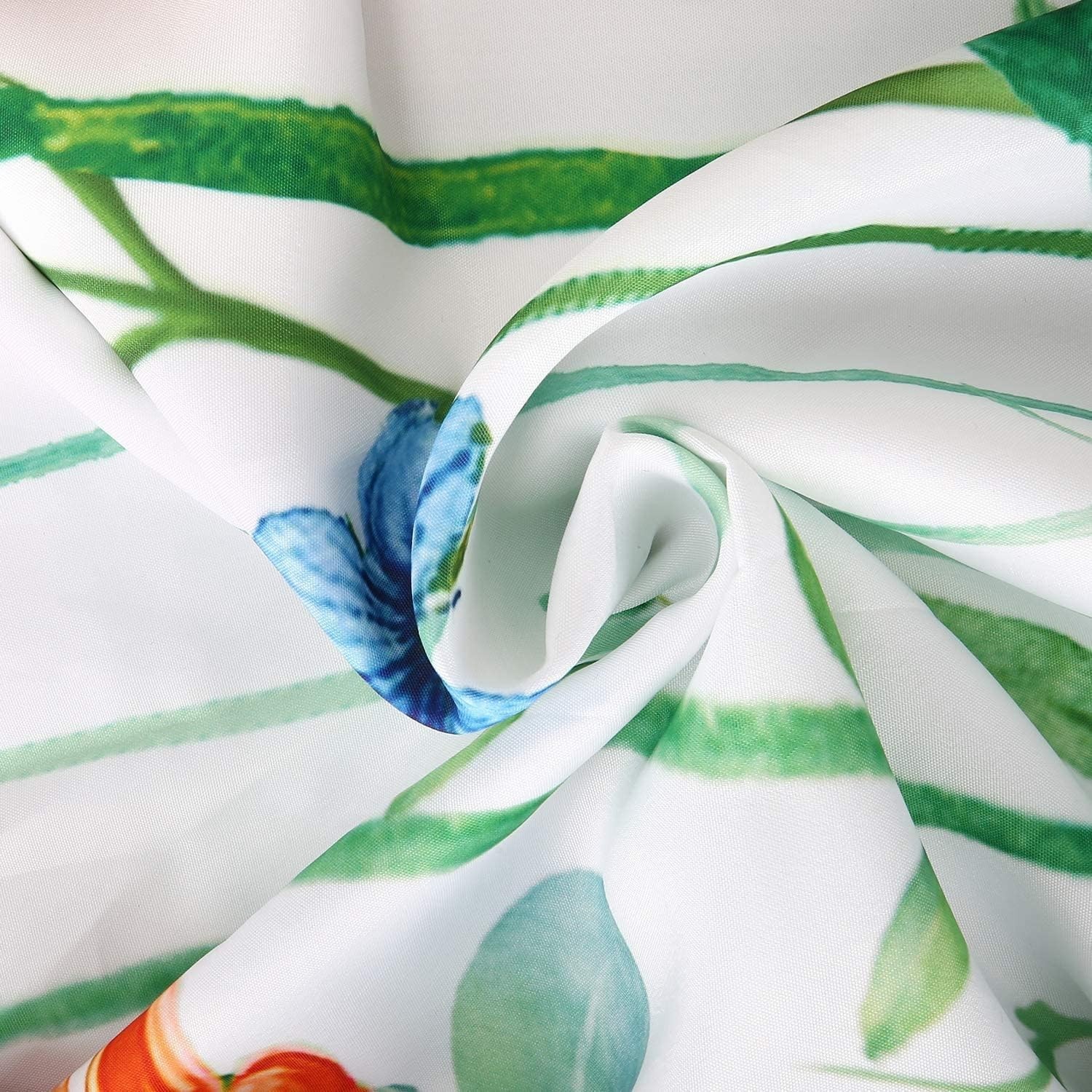 Custom Printed Bath Curtain — custom printed polyester bath curtain detail view