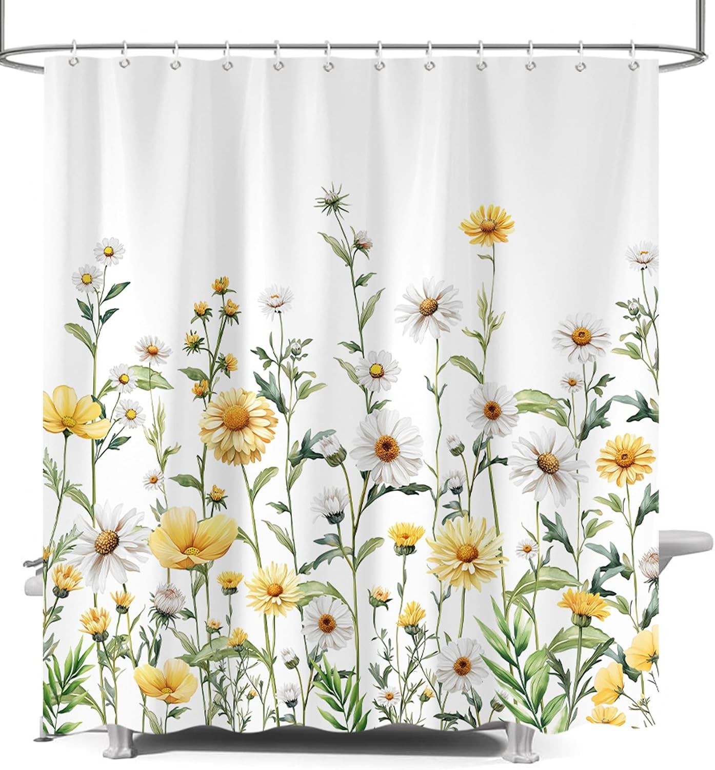 Custom Printed Bath Curtain — custom printed polyester bath curtain detail view