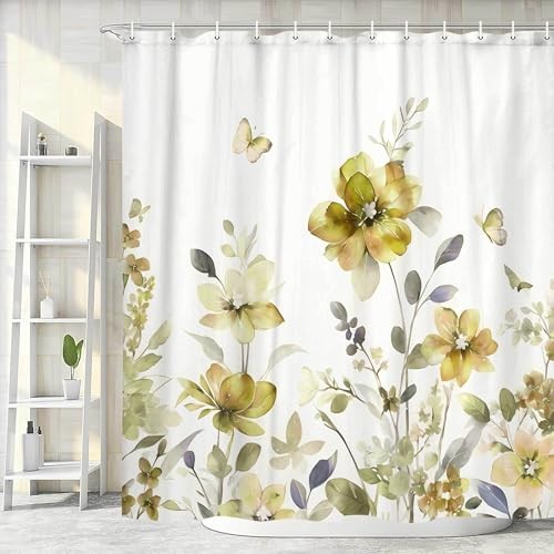Custom Printed Bath Curtain — custom printed polyester bath curtain detail view