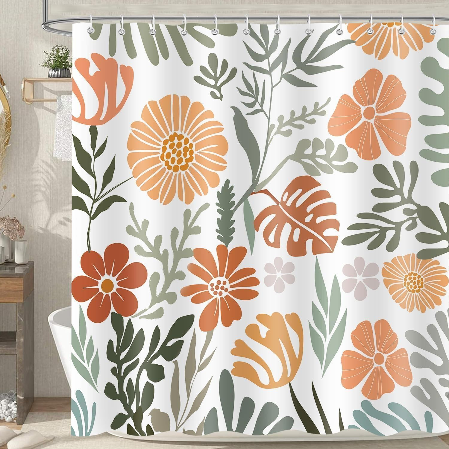 Custom Printed Bath Curtain — custom printed polyester bath curtain