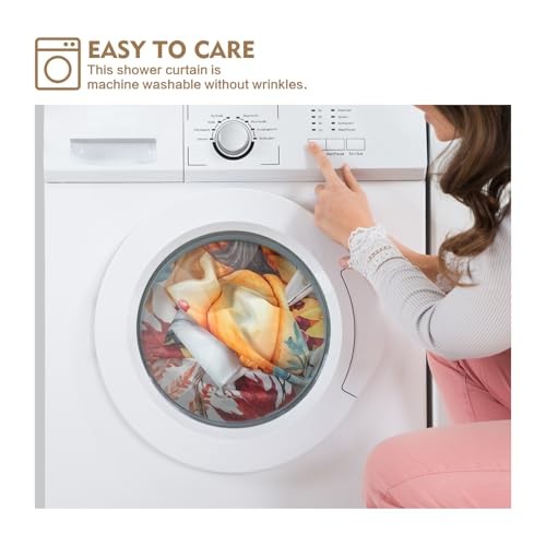 Custom Printed Bath Curtain — custom printed polyester bath curtain detail view