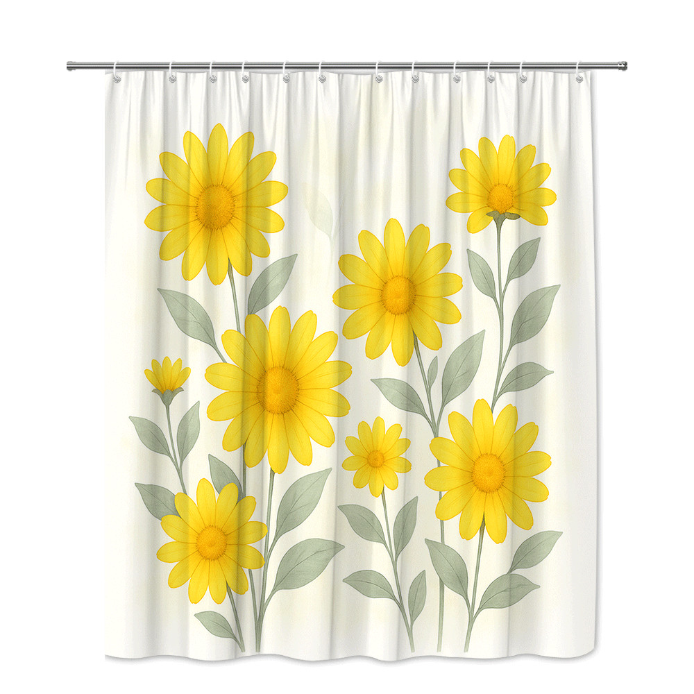 Custom Printed Bath Curtain — custom printed polyester bath curtain detail view
