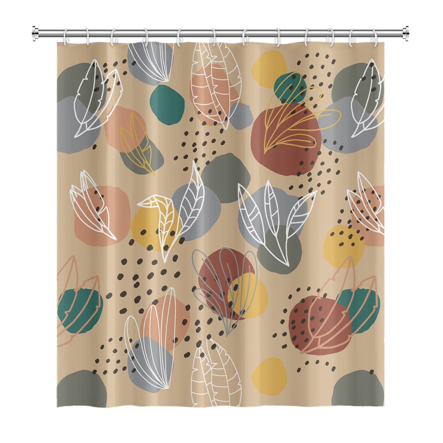 Custom Printed Bath Curtain — custom printed polyester bath curtain detail view