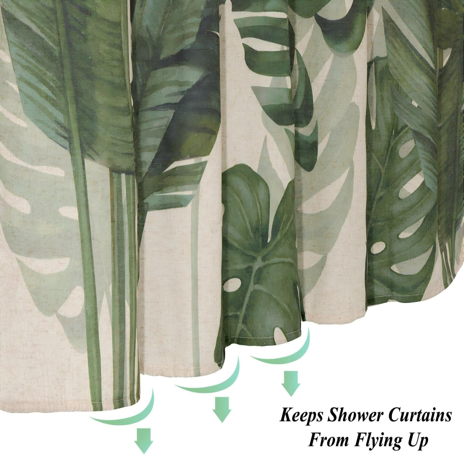 Custom Printed Bath Curtain — custom printed polyester bath curtain detail view