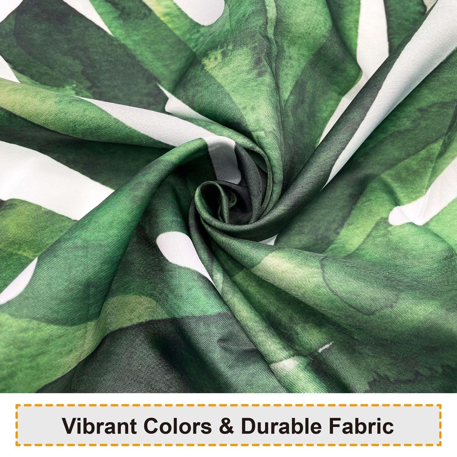 Custom Printed Bath Curtain — custom printed polyester bath curtain detail view