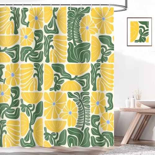 Custom Printed Bath Curtain — custom printed polyester bath curtain detail view