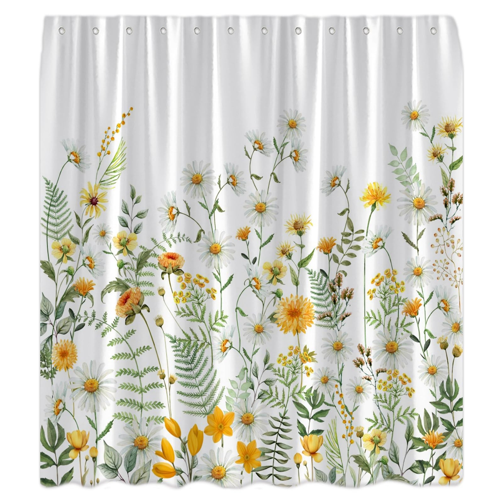 Custom Printed Bath Curtain — custom printed polyester bath curtain detail view