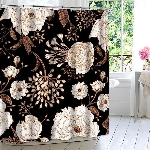 Custom Printed Bath Curtain — custom printed polyester bath curtain detail view