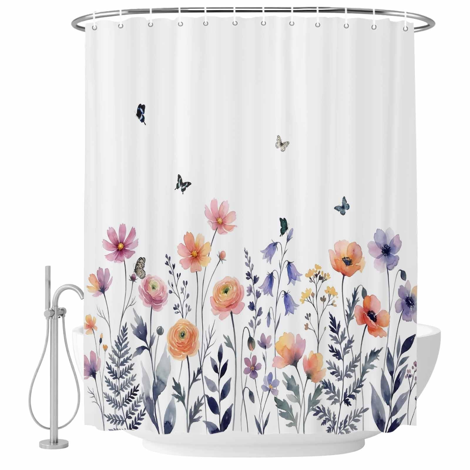 Custom Printed Bath Curtain — custom printed polyester bath curtain