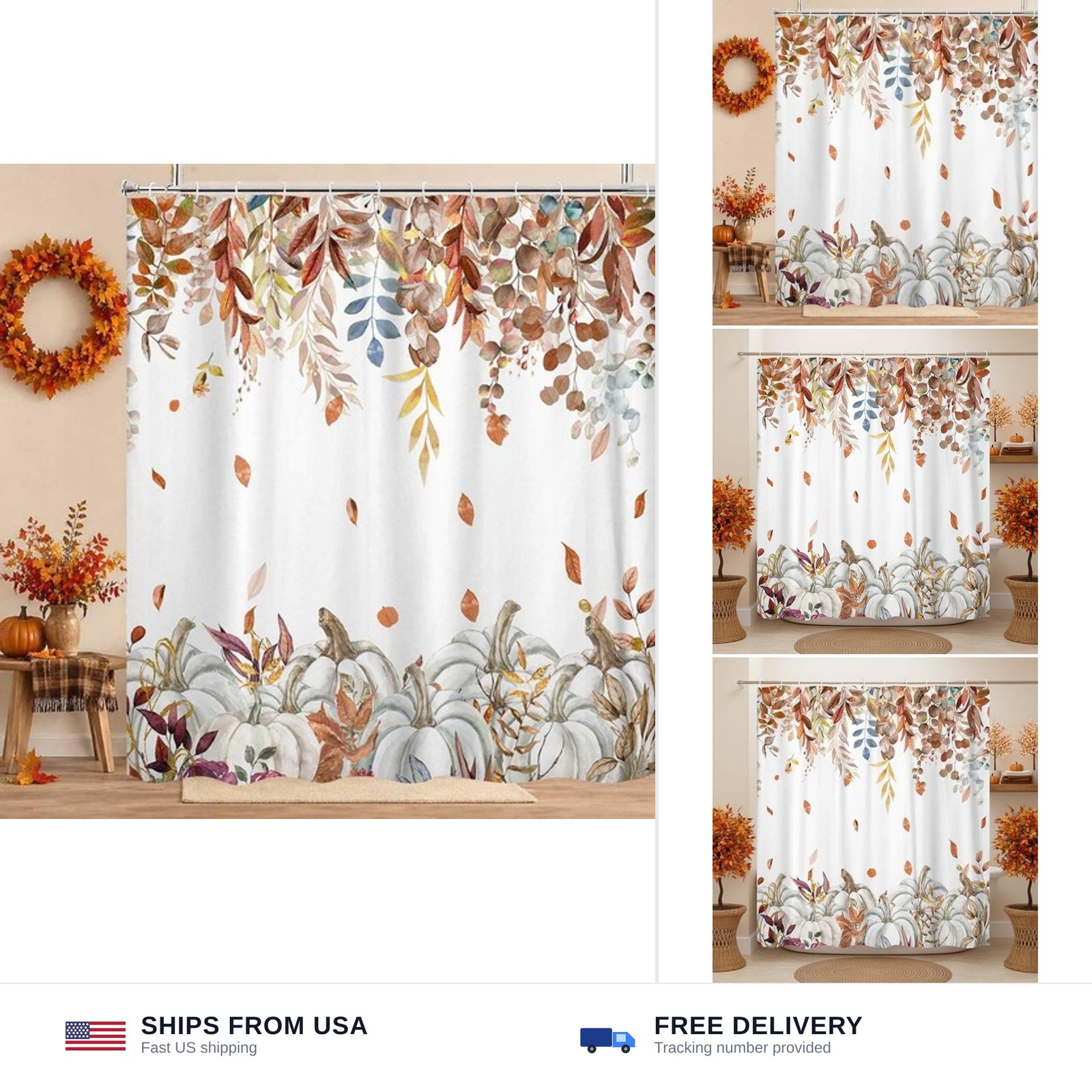 Custom Printed Bath Curtain — custom printed polyester bath curtain