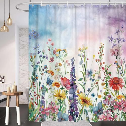 Custom Printed Bath Curtain — custom printed polyester bath curtain detail view